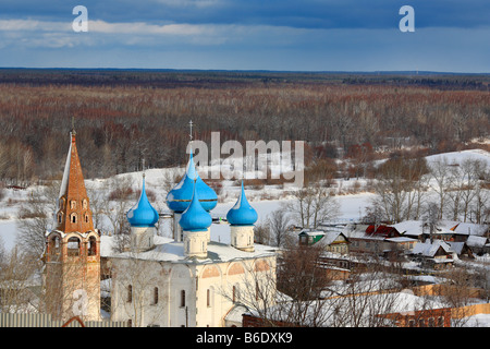 Vue sur le monastère de Saint-nicolas de Gorohovets, Gorohovets, région de Vladimir, Russie Banque D'Images