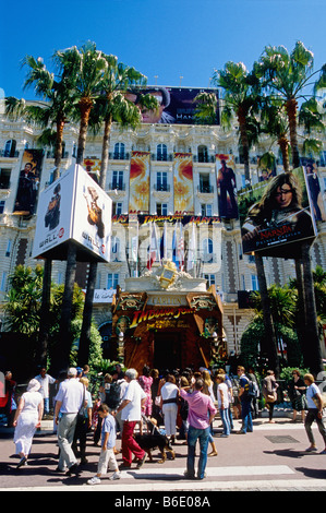 Entrée de l'hôtel Carlton à Cannes pendant le festival du film Banque D'Images