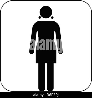 Symbole féminin contre fond blanc Banque D'Images