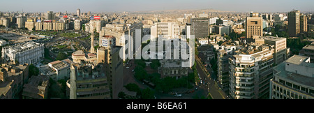 Panorama du Caire incluant la place Midan Tahrir Egypte Banque D'Images