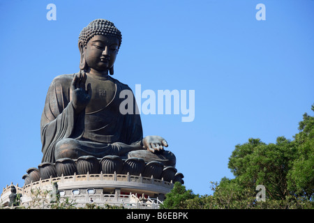 Chine Hong Kong l'île de Lantau Tian Tan Buddha statue Banque D'Images