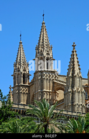 La Seu Cathedral, Palma de Mallorca, monument, Majorque, Baleares, Espagne, Europe Banque D'Images