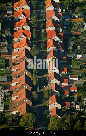 Photo aérienne, les mineurs estate Boshammer Dans Weg Karnap, Essen, Ruhr, Nordrhein-Westfalen, Germany, Europe Banque D'Images