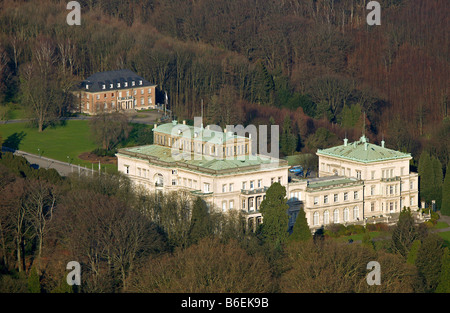 Photo aérienne, la villa Huegel, Essen-Huegel, Ruhr, Nordrhein-Westfalen, Germany, Europe Banque D'Images