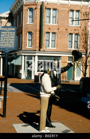 Sculpture 'visite' Retour à Lincoln Square, Gettysburg, Pennsylvanie Banque D'Images