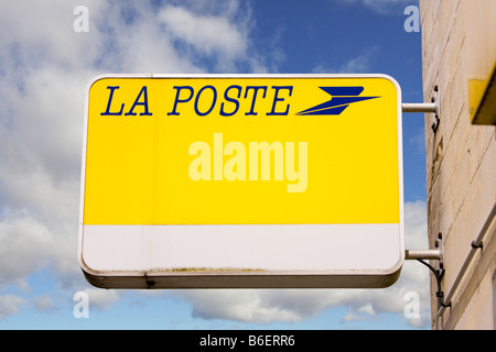 La signalisation de la Poste France Banque D'Images