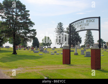 Cimetière près de Pleasant Ridge, Illinois Newman Banque D'Images