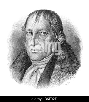Georg Wilhelm Friedrich Hegel, 27. Août 1770 à Stuttgart - 14. Novembre 1831 à Berlin Banque D'Images