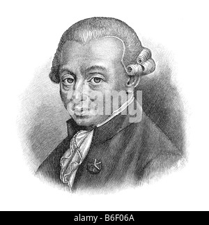 Emmanuel Kant, 22. Avril 1724 à Königsberg - 12. Februar 1804 à Königsberg Banque D'Images