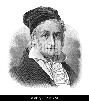 Johann Carl Friedrich Gauss, Carolus Fridericus Gauss, 30. 23 avril 1777 - Braunschweig. Février 1855 Goettingen Banque D'Images