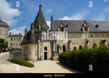 Abbaye Royale de Fontevraud La cuisine romane Maine et Loire Anjou France Loire Valley Banque D'Images