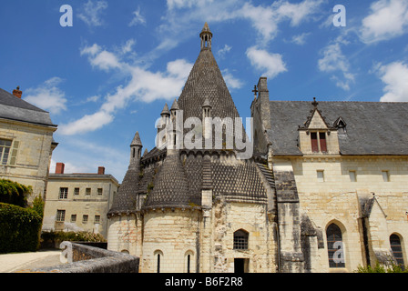 Abbaye Royale de Fontevraud La cuisine romane Maine et Loire Anjou France Loire Valley Banque D'Images