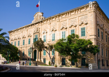 L'Auberge de Castille et Leon, le cabinet du Premier Ministre, la Castille, La Valette, Malte Banque D'Images