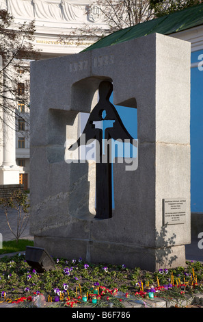 "Pour les millions d'Ukrainiens - victimes du génocide par la famine de 1932-1933' monument. Kiev-City, centre de l'Ukraine. Banque D'Images