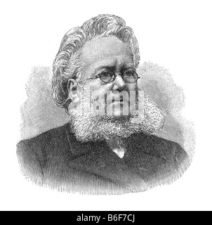 Henrik Johan Ibsen, 20. März 1828 Skien, Norvège - 23. Mai 1906 Kristiania, aujourd'hui Oslo Banque D'Images