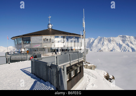 Mt, sommet du Schilthorn Piz Gloria, Lauterbrunnen, Alpes Bernoises, Suisse, Europe Banque D'Images