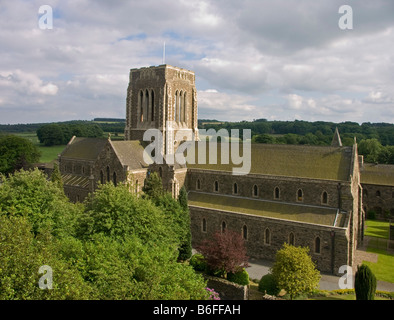 Abbaye De Mount St Bernard, Forêt De Charnwood, Royaume-Uni. Le seul monastère cistercien (Trappiste) en Angleterre, conçu par A.W. Pugin en 1844 Banque D'Images