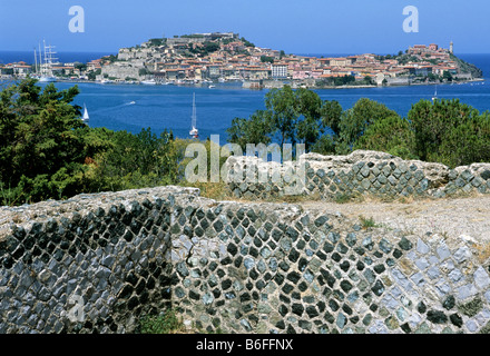 Ruine de Villa Romana delle grotte près de Portoferraio, l'île d'Elbe, province de Livourne, Toscane, Italie, Europe Banque D'Images