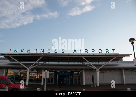 L'aéroport d'INVERNESS Inverness Ecosse Highland Banque D'Images