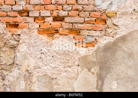 Vieux mur de briques Banque D'Images