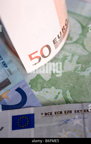 Euro-factures Banque D'Images