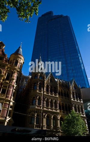 La construction du Rialto Rialto Towers & - le plus haut immeuble de l'hémisphère sud, 525 Collins Street Melbourne, Australie Banque D'Images