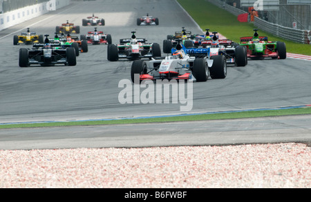 A1 Equipes racing en début de course au championnat allemand de Sepang en Malaisie Banque D'Images