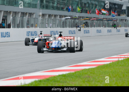 A1 Equipes racing en début de course au championnat allemand de Sepang en Malaisie Banque D'Images