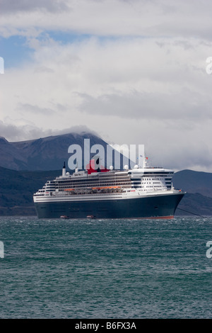 Queen Mary 2 Ushia, Argentine, Amérique du Sud. Banque D'Images