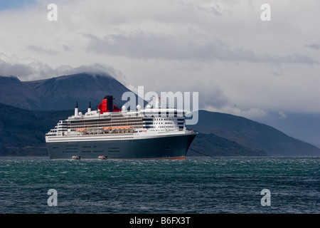 Queen Mary 2 Ushia, Argentine, Amérique du Sud. Banque D'Images