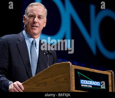 DNC Président Howard Dean aborde le caucus rural à la Convention nationale du Parti démocrate à Denver, Colorado Banque D'Images