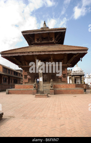 Krishna temple bouddhiste dans le Durbar Square de Bhaktapur au Népal Banque D'Images