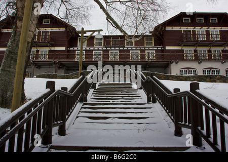 Lake McDonald Lodge, Glacier National Park, Montana Banque D'Images