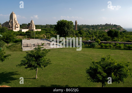 KumbhaShyamji Meera et temples. Fort Chittaurgarh. Le Rajasthan. L'Inde Banque D'Images