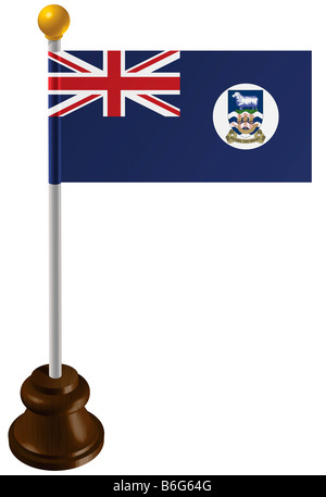Drapeau des îles Falkland comme marqueur Banque D'Images