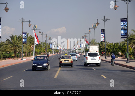 Scène de rue à Marrakech, Maroc Banque D'Images