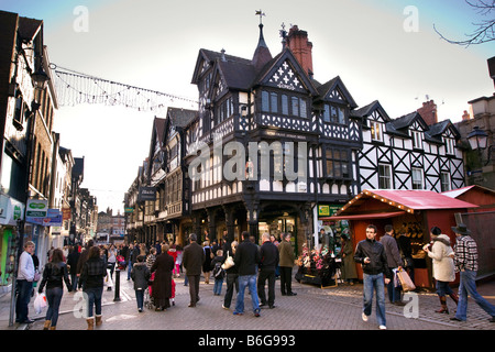 Chester Cheshire UK Northgate Street marché continental de Noël Banque D'Images