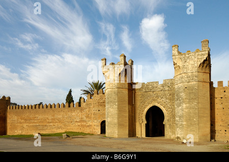 Nécropole Chellah Rabat Marinid Gate Banque D'Images