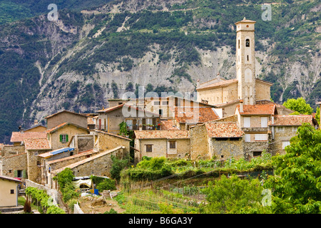 Alpes village de clans, Tinee Valley, Parc National du Mercantour, Alpes Maritimes, France Banque D'Images