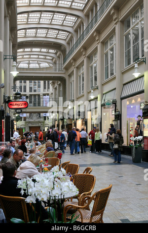 Bar Mephisto et Auerbachs Keller dans la Mädler Passage à Leipzig, Allemagne ; Mephisto Bar in der Mädler Passage à Leipzig Banque D'Images