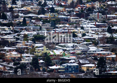 Région de Magnolia sur journée d'hiver vue du côté ouest de la colline de la reine Anne Seattle Washington Banque D'Images