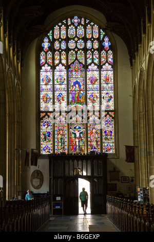 La fenêtre de l'ouest de St Marys Church à Bury St Edmunds, Suffolk, UK Banque D'Images