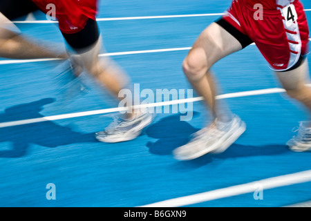 Close up de coureurs les jambes et les pieds, le sud de comté de Chester, Ligue Championnat d'athlétisme, Pennsylvania USA Banque D'Images