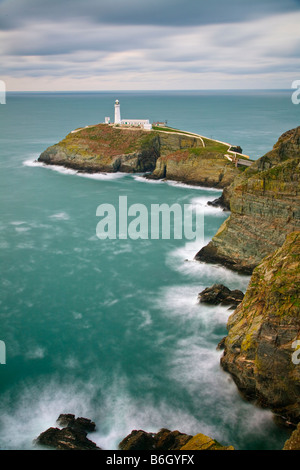 Phare de South Stack, Anglesey, Pays de Galles, Royaume-Uni Banque D'Images