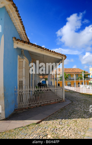 Détail de vintage typique maison tropicale à Trinidad, Cuba ville Banque D'Images