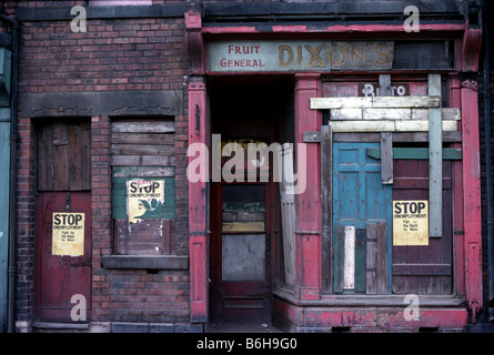Un barricadèrent shop/à Newcastle Upon Tyne, Angleterre. (Décembre 1976) Banque D'Images