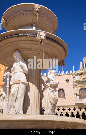 Fontaine au Venetian Hotel and Casino à Las Vegas, Nevada. Banque D'Images