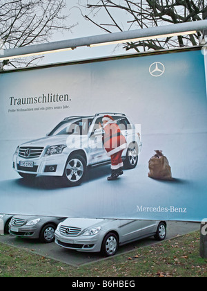 Projet de publicité Christmassy Hambourg Allemagne Mercedes Benz 2008 Banque D'Images