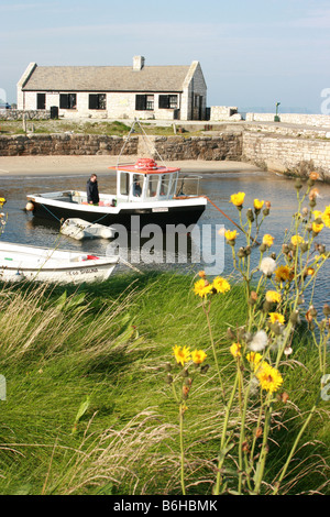 La jolie Ballintoy Harbour, comté d'Antrim, en Irlande du Nord Banque D'Images