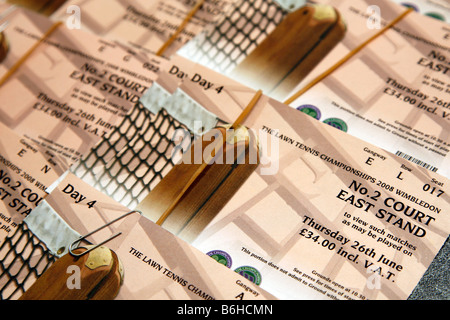 Cour 2 billets pour 4 jours au Wimbledon Tennis Championships 2008 Banque D'Images